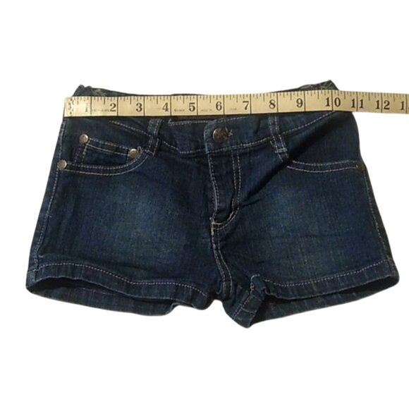 BEVERLY HILLS PRINCESS, JEAN SHORTS, COLOR: BLUE, SILVER, SIZE:4 - Picture 10 of 11